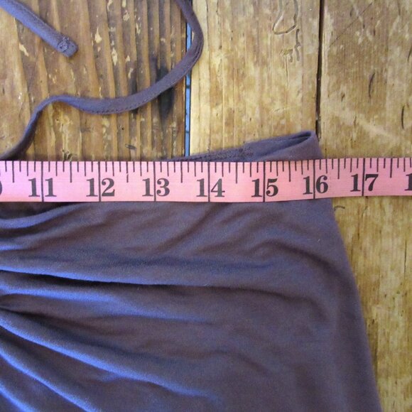 Vintage Miss Sixty Top Womens Large Brown Modal Relaxed Fit Halter Straps Soft - Picture 6 of 8